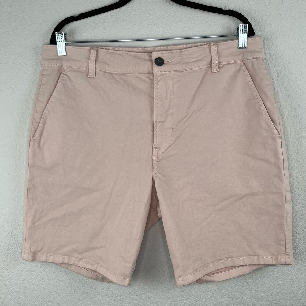 Hudson Men's Pink Slim Straight Chino Shorts 42 NWT Twill Summer Golf Preppy 8" - Picture 14 of 15